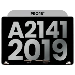 Komplett LCD-skärmmontering för MacBook Pro 16\" (A2141 / mitten av 2019) (Använd OEM-dragning: Klass A) (Rymdgrå) svart