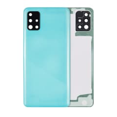Baksidesglas med kameralins för Samsung Galaxy A51 4G (A515 / 2019) (Eftermarknad Plus) (Prism Crush Blue) blå