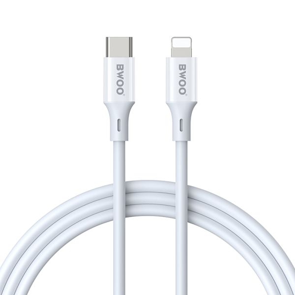BWOO-kabel USB-C - Lightning 2m 27W ABS + TPE vit