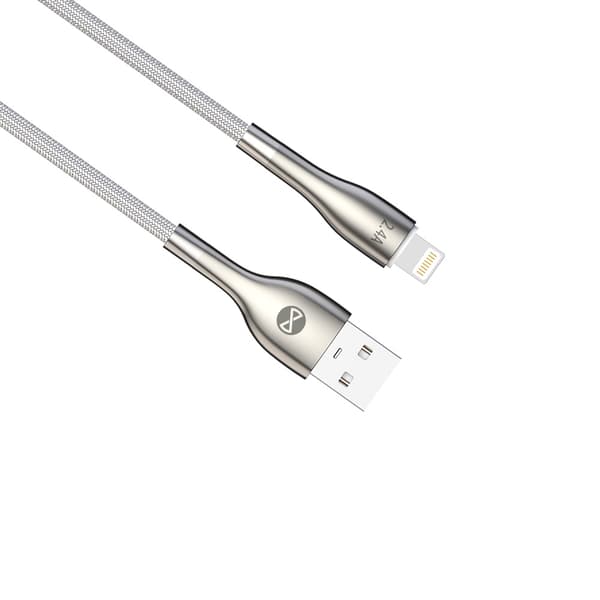 Forever Sleek kabel USB - Lightning 1,0 m 2 4A vit vit