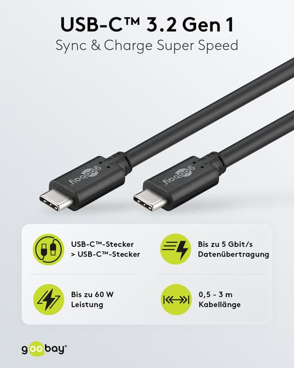 Pro USB 3.1 C - USB 3.1 C - USB 3.1 Gen1 - Black - 2m