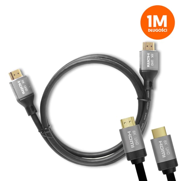 HDMI-HDMI-kabel (v2.1 | 8K | 1 m) svart
