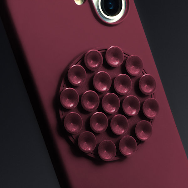 Silikonfodral för iPhone 16 Pro 6,3\" vinröd