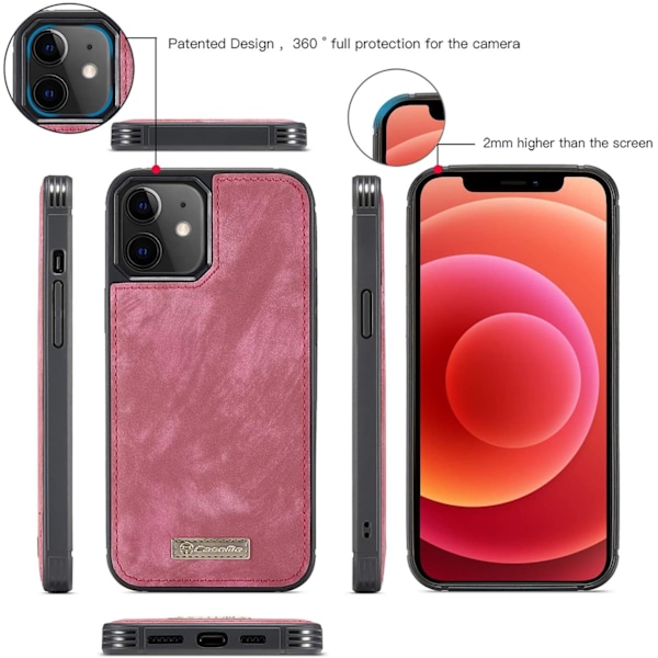 caseme 008 för Iphone 15 plus röd röd