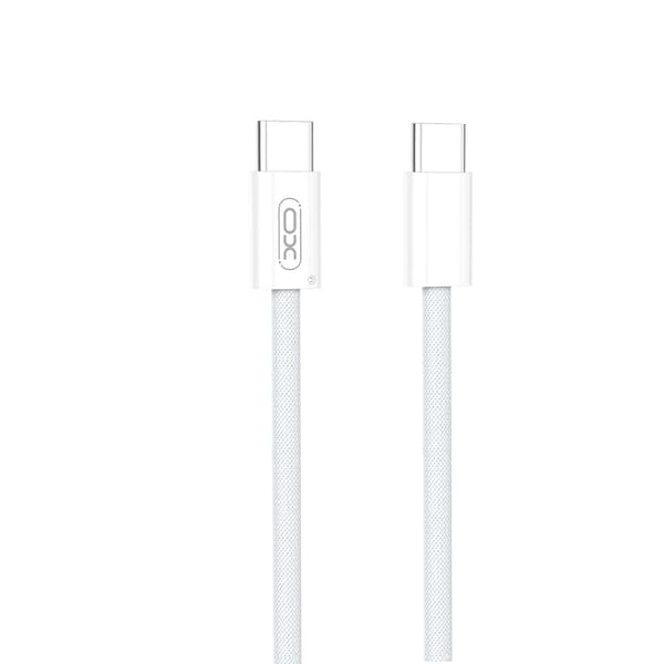 XO kabel NB-Q260B PD USB-C - USB-C 1,5m vit 60W vit