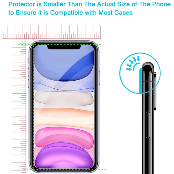 3 Pack för iPhone X Skärmskydd|2,5"