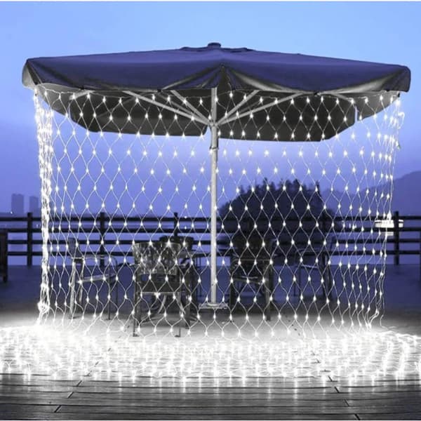 LED-GARDIN (240 LAMPOR) 3M x 3M KALL VIT