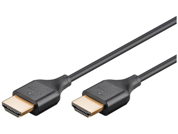 goobay Standard HDMI han -> HDMI han Slim 2 m svart svart