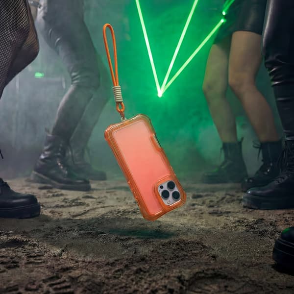 Safepop skal med rem för iPhone 11 orange