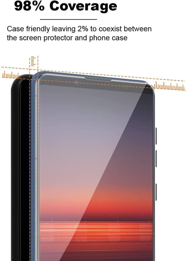 [2-pack] Härdat glas för Sony Xperia 5 II skärmskydd