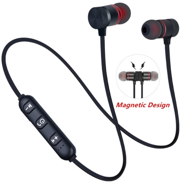 Bluetooth hörlurar|röd svart f275 | Svart | Fyndiq