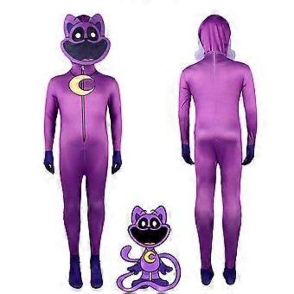 Poppy Playtime 3 Smiling Critters Cosplay Jumpsuit Katnap Miss Delight Halloween Kostym för Vuxna (190 Cat Nap)