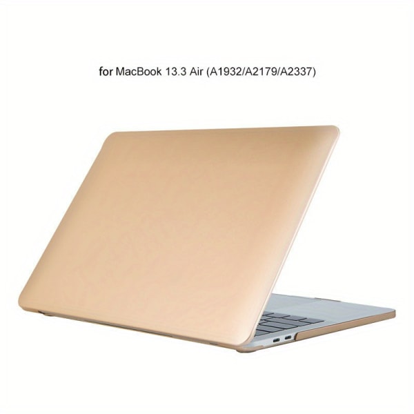 1 PC Dator Laptop Fodral Mattmålad Skyddsfodral För MacBook Air133/ MacBook Pro 133 gyllene A1932A2179A2337