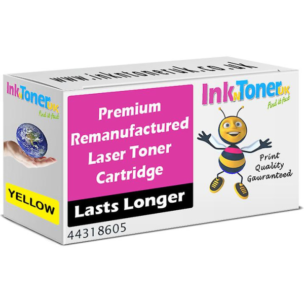 Compatible OKI 44318605 Yellow Toner Cartridge (44318605) (Premium) for OKI C710CDTN printer