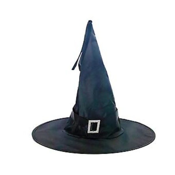 LED-lys heksehatter Halloween-kostyme Cosplay-rekvisitter Utendørs trehengende pynt Festdekorasjon Halloween-dekorasjon (Ingen lys Svart)