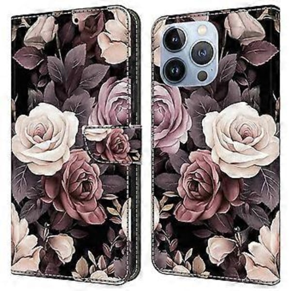 För iPhone 16 Pro Max Fodral PU Läder Plånbok Flipskydd med Ställfunktion (Stil M)