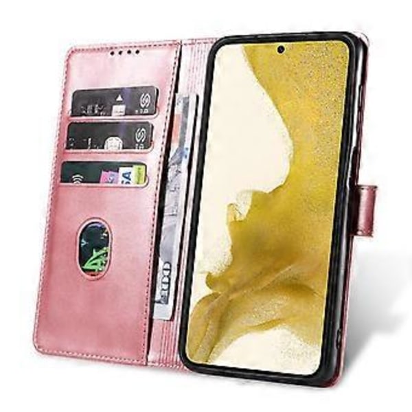 För Samsung Galaxy S23+ Repskydd Mobilskal Fyrkantigt Läder Fodral med Ställ Plånbok (Stil B)