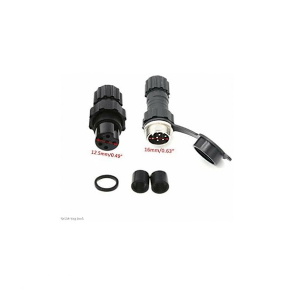 5set QL16-7P Pin vedenpitävä sähköinen ilmailupistoke, 16MM Meta