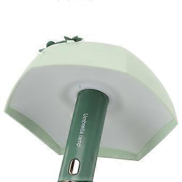 LED Sänglampa USB Uppladdningsbar 3 Ljuslägen Paraplyformad Nattlampa för Sovrum Studierum Grön