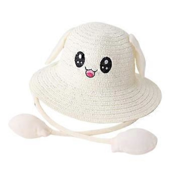 Pupunkorva Olkihattu Sarjakuva Söpö Mukava Aurinkosuoja Söpö Lasten Rantahattu Kesähattu Cosplay-juhliin ja Retkille (Maitomainen valkoinen)