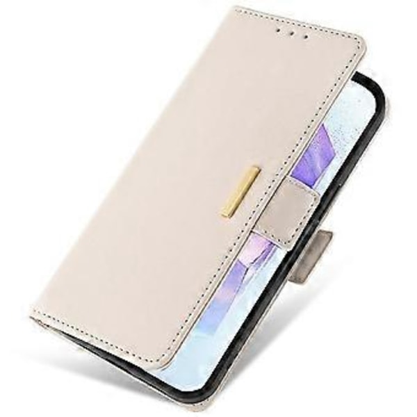Læder Wallet Case med RFID-blokering og stativfunktion samt håndrem til Samsung Galaxy A36 5G - Hvid (Hvid)