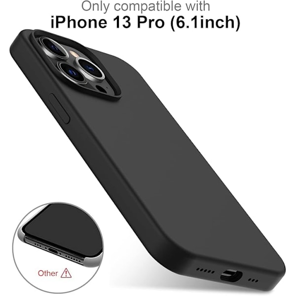 iPhone 13 Pro -kotelo, Pehmeä Nestemäinen Silikonikumi Puskuri Kotelo, S