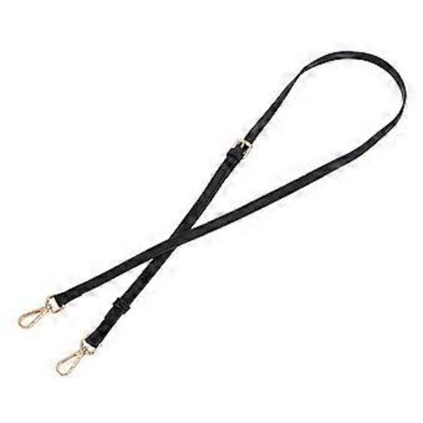 PU Läder Axelrem Ersättning Justerbar Väskrem för Axelväska Crossbody Väska Portfölj Skolväska DIY Väsk-tillverkning (Svart)