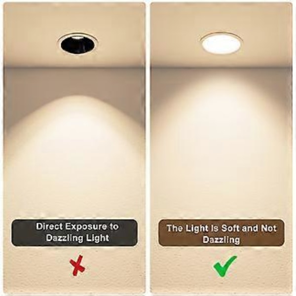 6 stk. Blændende Bevis Diffuser Lamper Skærme Loft Spotlight Lampe Skærme Lysarmatur Tilbehør