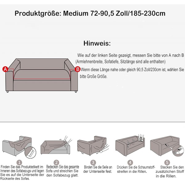 Soffaöverdrag 3-sits elastiskt sofföverdrag soffskydd sofföverdrag