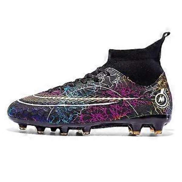 Herre Fodboldsko Skridsikre Fodboldsko Støvler Græs Fodbold Sneakers Yj068(35 sort)