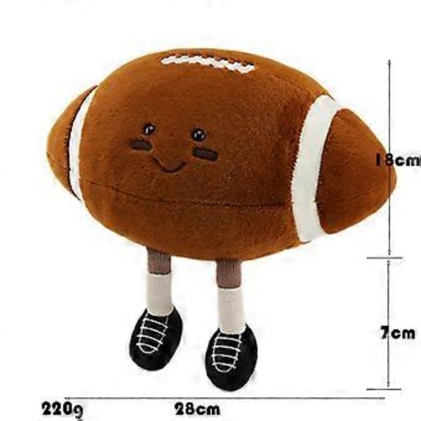 Morsom Sports Fotball Basketballluttleleke Rugby Barnedukke for Barn Gave (C)