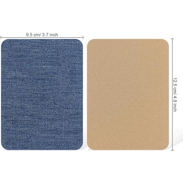 26 stk. (9,5x12,5 cm) stryge-på lapper firkantede stryge-på lapper stof kit reparation lapper stryge-på lapper til tøj dunjakke jakke reparation huller