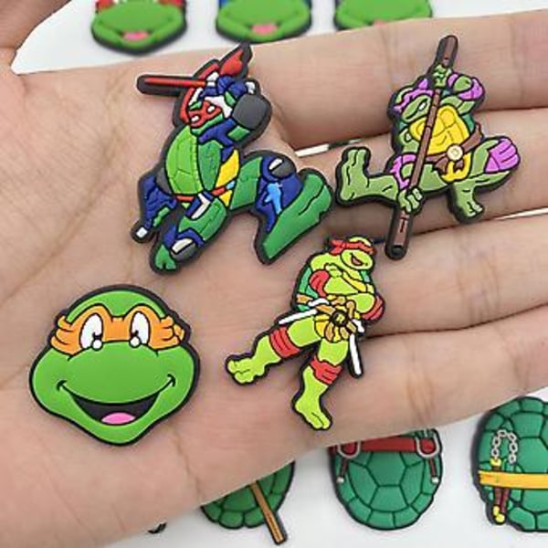 20 kpl vaaleanpunaisia tyttömäisiä Ninja Turtle -kenkäkoristeita, yksilöllinen tee-se-itse
