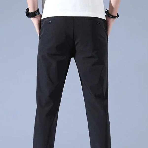 Men's Golf Trousers Quick Drying Long Comfortable Leisure Trousers With Pockets Light Gray 28