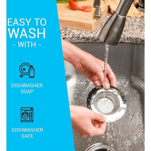Køkkenvask si, sæt med 2, 4,5 tommer bred kant, perfekt til