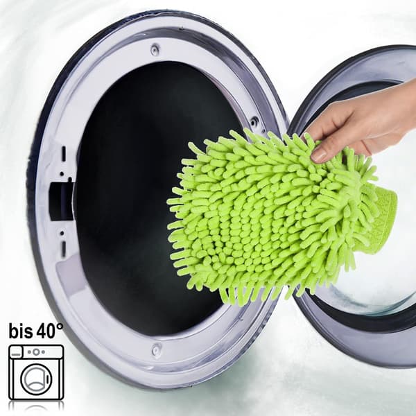 4-delt bilsæt til bilvask, vaskehandske til biler og husholdning - mikrofiber