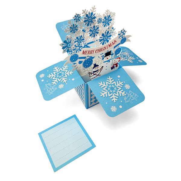 Vinter Snøfnugg Jul Pop Up Kort - Julehilsen Kort,