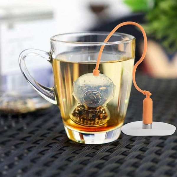 1PC Blå Silikon Teinfuser, Dykkerformet Mat Silikon T