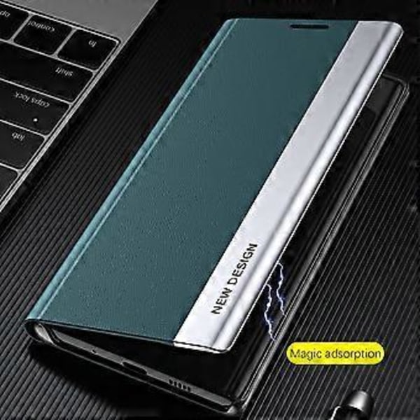 Til Samsung Galaxy A25 5G Etui Stødsikkert PC-skal+Læder Stand Telefon Cover (Safir)