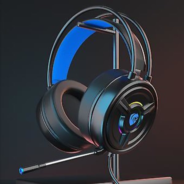 Surround Sound Gaming Headset med Mikrofon - Komfortabel Hukommelsesskum Headset (Hvid)