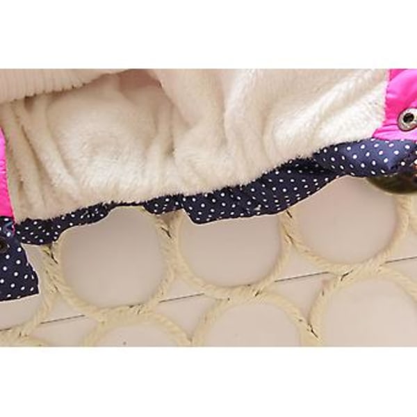 Barn Flickor Minnie Mouse Huvad Puffjacka Hoodies Fleecefodrad Quiltjackor Ytterkläder (1-2 år)