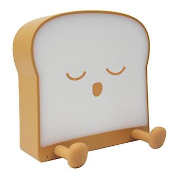 2# Toastbröd nattlampa USB laddningsbar timerlampa enkel och dubbelsidig lysande sänglampa zf1247