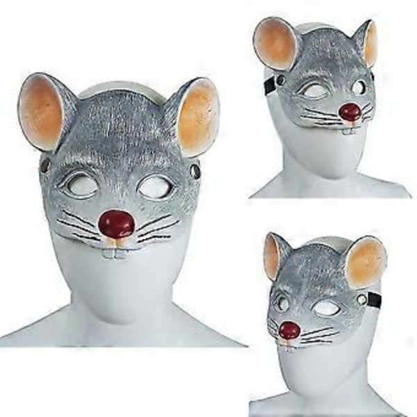musemaske Børn Muse Halv Ansigt Maske Maskerade Halloween Cosplay Rekvisit (Mørkegrå)
