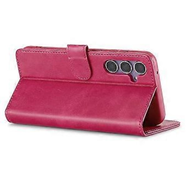 LC.IMEEKE Fodral till Samsung Galaxy A56 5G Kalvtextur PU Läder Ställ Plånbok Mobilskal - Rosa (Rosa)
