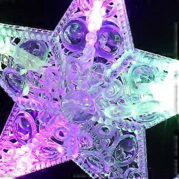 Joulukuusen LED-huippu Valoisa Kuu Tähti Huippu Joulukuusen Koriste