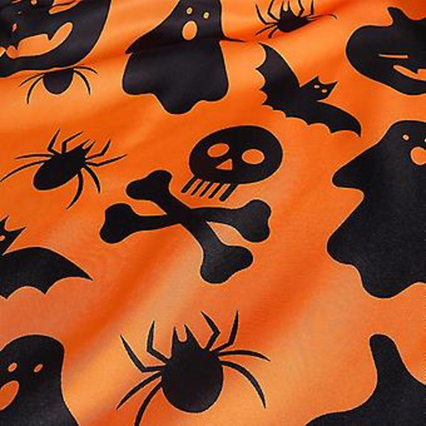 Halloween Trollkarl Cosplay Kappa Maskerad Cartoon Tryckt Kappa (Orange)