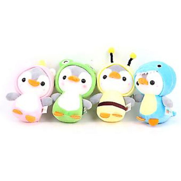 12 cm Pingviini Täytetty Pehmolelu Riippuva Avaimenperä Lapsille Mini Pehmolelut Lahja (Vaaleanpunainen)