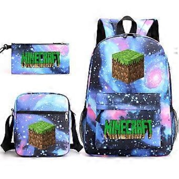 Minecraft Koulukassit, Kynäkotelo ja Olkalaukku, Kolmiosainen Sarja _18