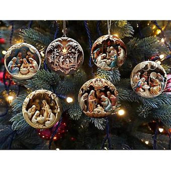 Jouluseimen Ornamentti Joulu Akryyli 2d Riippuva Koriste Joulukuuseen Lahja Perheelle Ystäville Ja Kristityille