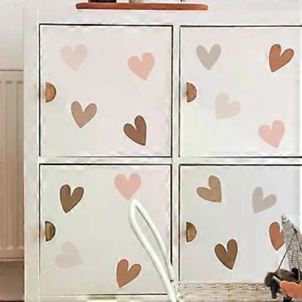 Boho Hjärta Väggdekaler för Mångsidig Dekorativ Konst, Kreativa DIY Väggdekaler, 72 Ark i Pastellfärger för Klassrum Boho Dekor